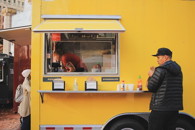 yellow taco truck